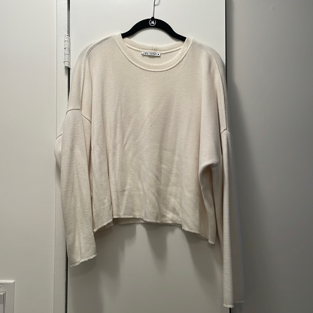 Cream zara sweater